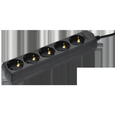 Удлинитель У05 5 мест с/з 3м 3х1мм2 10А 250В чер. | WYP10-10-05-03-Z-K02-G | GENERICA