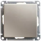 Выключатель одноклавишный, двухполюсный, 10АХ, механизм, шампань