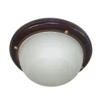 Светильник НПП-03-60-013 IP65 Самарканд 1301 Круг малый матовый /корпус дерево Венге