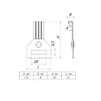Вертикальный балочный зажим 1-5мм под перфоленту