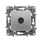 ETIKA Розетка телевизионная TV проходная 15дБ алюминий