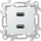 Коннектор 2хUSB, белый