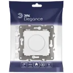 Светорегулятор поворотно-нажимной, 400ВА 230В, Эра Elegance, белый,14-4101-01