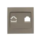 Валенсия лицевая панель розетки RJ-45 1-местная кашемир