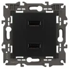 Устройство зарядное USB, 5В-2100мА, Эра Elegance, антрацит, 14-4110-05