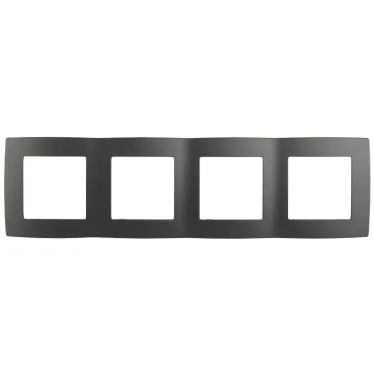 Рамка на 4 поста, Эра12, графит, 12-5004-12
