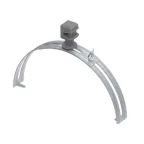 Держатель проводников 6-10 мм на круглом коньке кровли. Материал - горячеоцинкованная сталь/пластик.