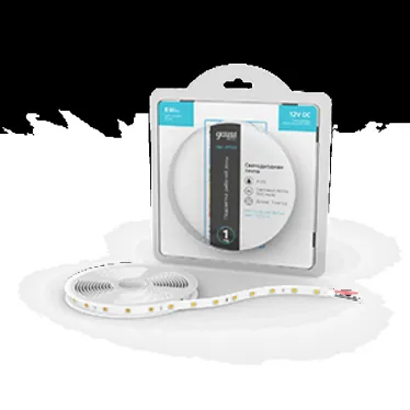 Лента светодиодная LED 5050/60-SMD 8 Вт/м 900 лм/м 4000К DC 12В IP20 10мм (блистер 3м) Basic Gauss