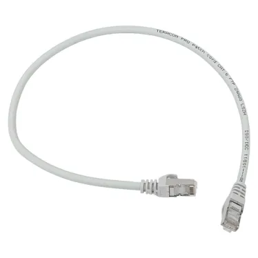Патч-корд TERACOM PRO Cat.6 экранированный FTP оболочка LSZH серый (0.5м)