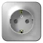 BLANCA розетка наружная с заземлением без шторок, 16А, 250В, алюминий