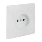 Валенсия розетка 1-местная б/з 10А белая с защ. штор.