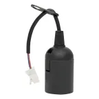 Патрон Е27 подвесной с клеммной колодкой пласт чер. индивидуальный пакет