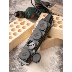 Розетка четырехместная с защит. крышками каучуковая 230В 2P+PE 16A IP44 PROxima