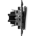 Valena ALLURE Переключатель двухклавишный 10АХ 250В с подсветкой С лицевой панелью Белый