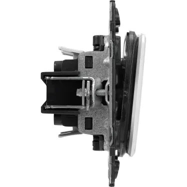 Valena ALLURE Переключатель двухклавишный 10АХ 250В с подсветкой С лицевой панелью Белый