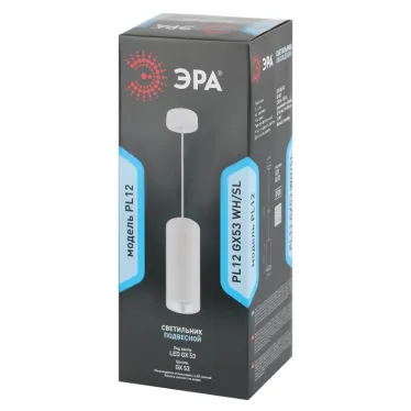 Светильник декоративный подвесной под лампу GX53 алюминий цвет белый+серебро PL12 GX53 WH/SL