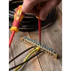 Шина нулевая 8х12мм 125А 14 отверстий крепеж по краям латунь PROxima