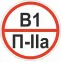 Знак ''Категории помещения по взрывопожарной и пожарной опасности В1 П-IIа'' 200х200 мм, пластик ГОСТ Р 12.4.026-2015
