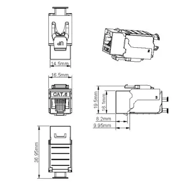 Вставка Keystone Jack RJ-45(8P8C)категория 6экран
