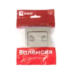 Валенсия лицевая панель розетки RJ-45 1-местная кашемир