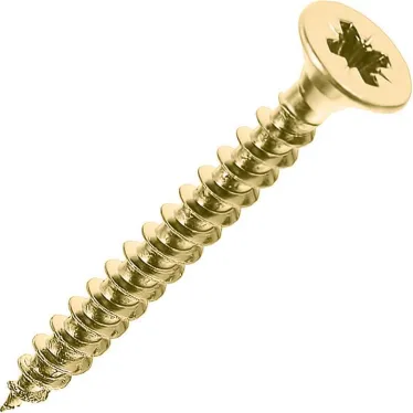 Шуруп универсальный 5х60 потайная головка, остроконечный, желтопассивированный (7шт) - пакет