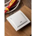 Выключатель Минск 1-клавишный СП с индикатором 10А белый