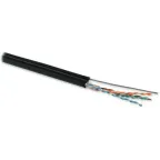 Витая пара U/UTP кат 5e 4 пары AWG24 solid с усиленным тросом OUT PE 40C 60C черный 500м