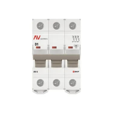 Выключатель автоматический AV-6 3P 1A (D) 6kA AVERES