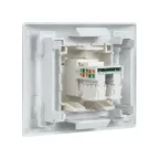 Розетка RJ45, категории 5e (ширина 2 модуля)