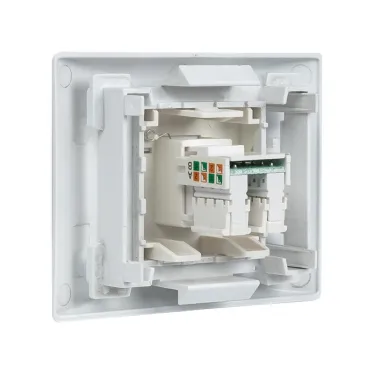 Розетка RJ45, категории 5e (ширина 2 модуля)