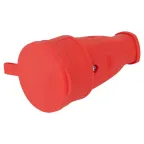 Розетка RX10-R-IP44 каучуковая c заземлением 16А IP44 прямая красная