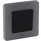 Выключатель одноклавишный - Legrand Inspiria - 10А 250В безвинтовые зажимы - антрацит