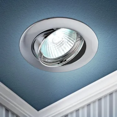 Светильник встраиваемый литой KL1A SN/1 поворотный, MR16, 12V, 50W, сатин никель