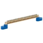 Шина N ноль на двух угловых изол ШНИ-8х12-22-У2-Синий