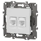 Розетка 2хRJ45, Эра Elegance, белый, 14-3108-01