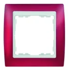 Рамка на 3 поста, S82, красный полупрозрачный - белый