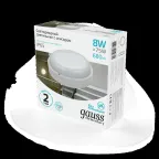 Светильник светодиодный ДБП 8 Вт 680 лм 4000К AC 220В Белый IP65 круг D140х48мм Пластик ЖКХ с оптико-микроволновым датчиком движения Elementary Gauss