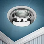 Встраиваемый светильник декоративный KL103 WH/CH MR16 GU5.3 белый хром