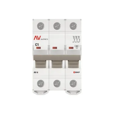 Выключатель автоматический AV-6 3P 1A (C) 6kA AVERES