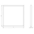 Светильник светодиодный SPO-910-3-65K-070 70Вт 6500К 7350Лм 595x595x40 матовый