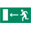 Пиктограмма (Наклейка) ПЭУ 001 Выход налево (135х260) для SIRAH IP65 | 2502002590 | Световые Технологии