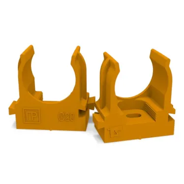 Крепеж-клипса для труб для монтажного пистолета оранжевая д20