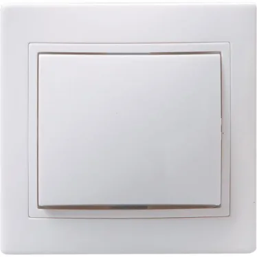 КВАРТА Выключатель одноклавишный кнопка белый 10А