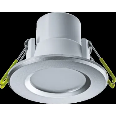 Светильник светодиодный ДВО-5Вт 3000К 350Лм серебро IP44