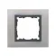 Рамка на 1 пост, S82N, нерж.сталь - графит (металл им.)