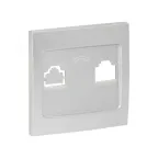 Валенсия лицевая панель розетки Phone 1-местная сталь