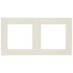 15 Рамка на 2 поста слоновая кость