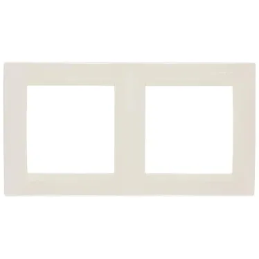 15 Рамка на 2 поста слоновая кость