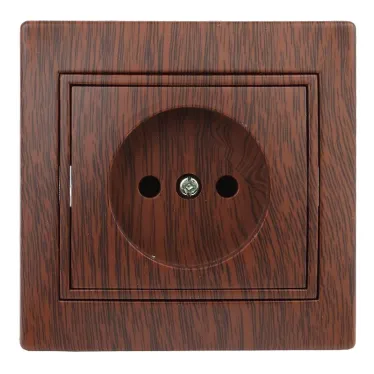 Розетка Intro Plano 1-201-10 без заземления 2P, 16А-250В, IP20, СУ, венге