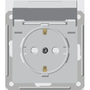 W59 Розетка с крышкой с заземлением в рамку IP44 белая
